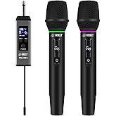 Dual Wireless Handheld Microphone System with RGB Lights, 2.4G Stable Transmission, 99 Channels, Heart-Shaped Pickup for Karaoke, Stage Performance, Vocal Concert
