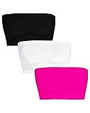 Womens Tube Tops Summer Bandeau Casual Crop Top