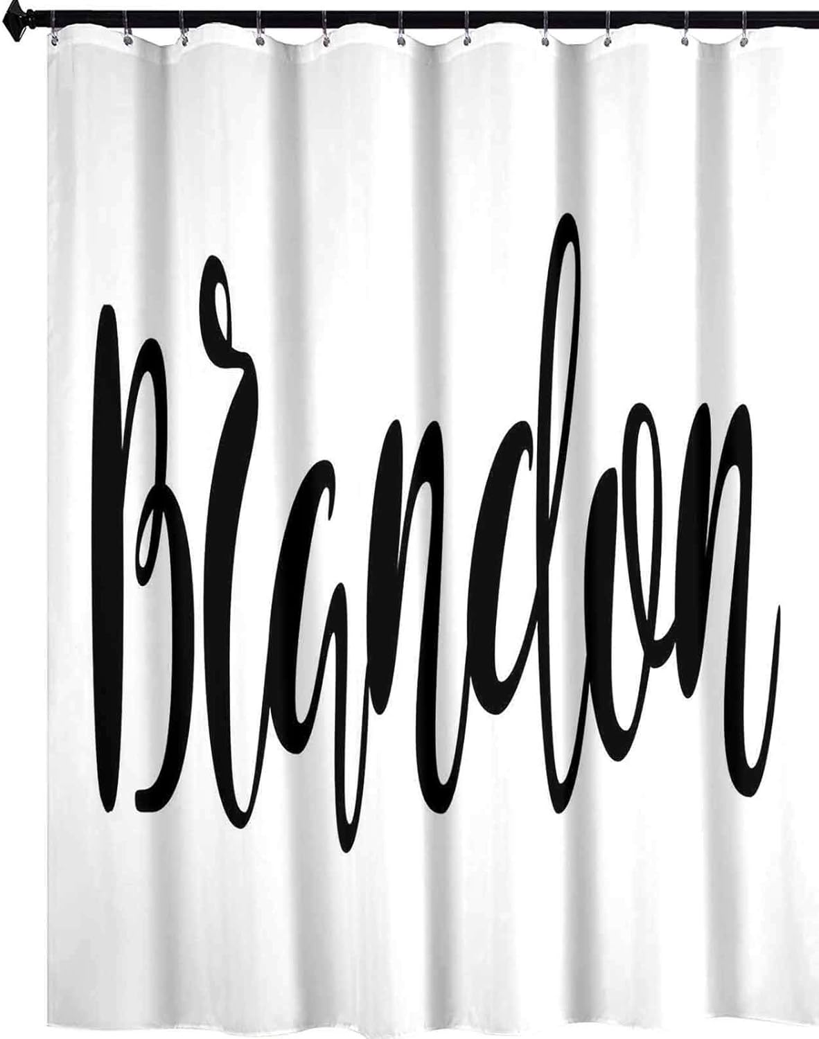 YUAZHOQI Printed Fabric Shower Curtains, Widespread Name ...