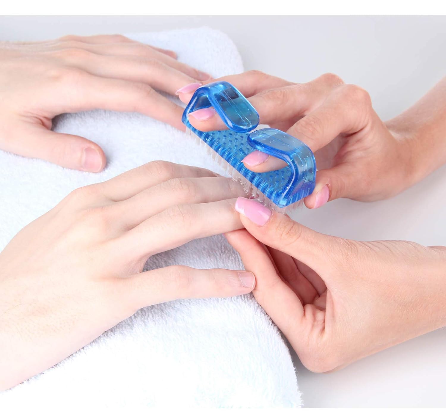 Nail Brush Fingernail Brush Cleaner Hand Scrub Cleaning Brush for Toes Shower (Four Colors) : Beauty