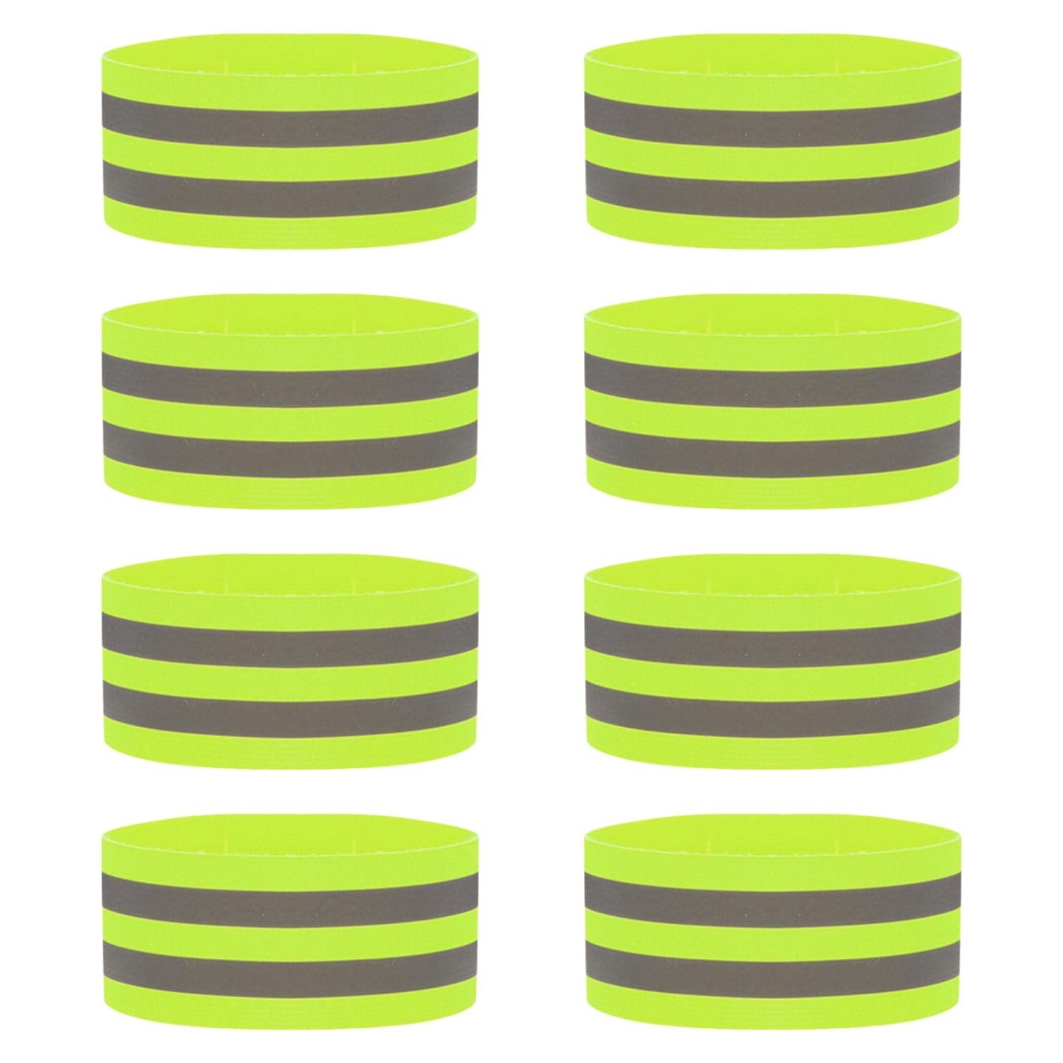 SYEYCW 8 Pcs Reflective armbands, Reflective Running Gear, High Visibility Armbands, Bike Ankle Bands Reflector Armband, for Running, Bike, Dog Walking, Cycling or Early Morning and Night Activities