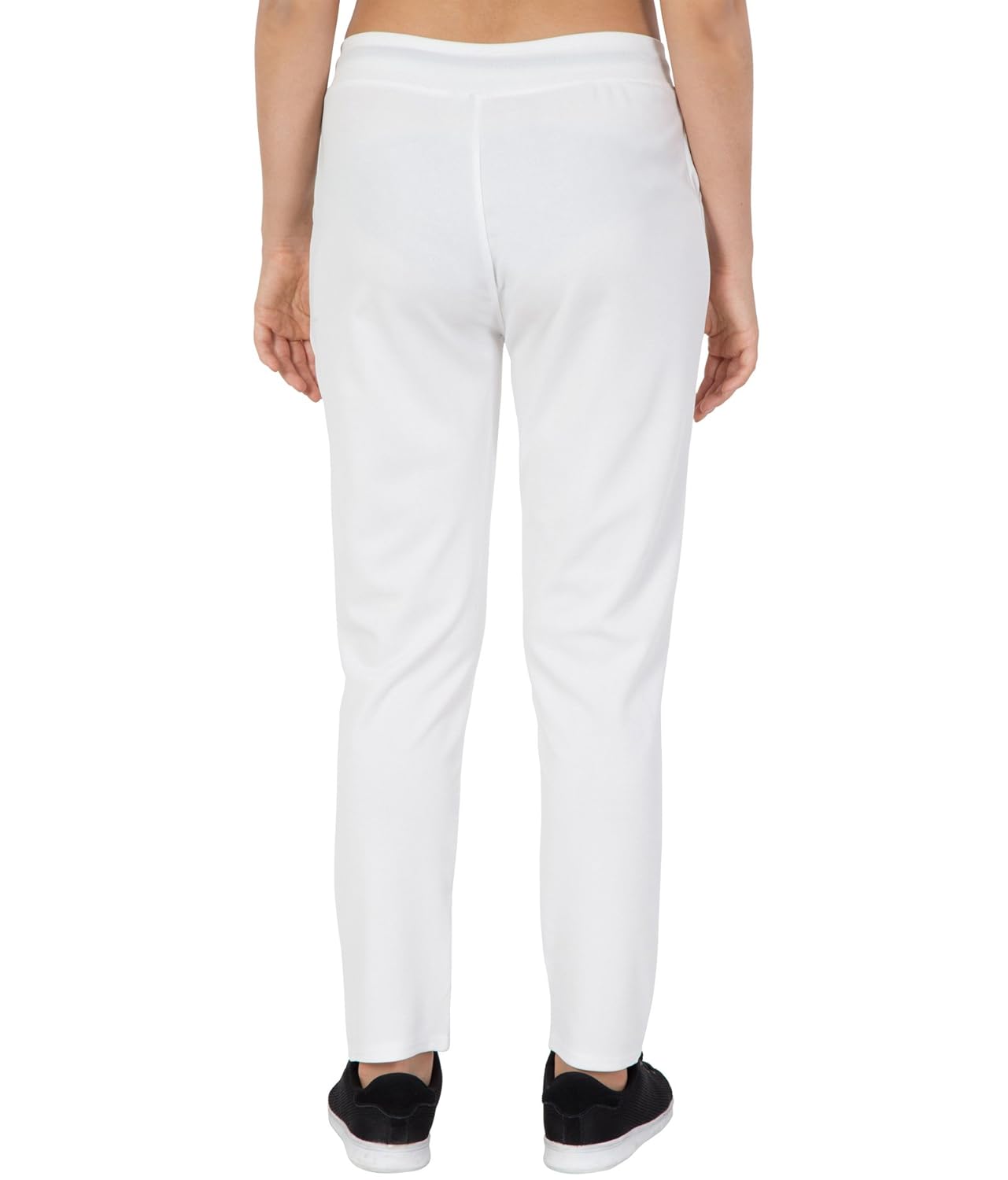american-elm women's white solid pattern trackpant