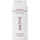 Native Body Wash Contains Naturally Derived Ingredients | For Women & Men, Sulfate, Paraben, & Dye Free Leaving Skin Soft and Hydrating | Cherry & Vanilla Macaron 18 oz