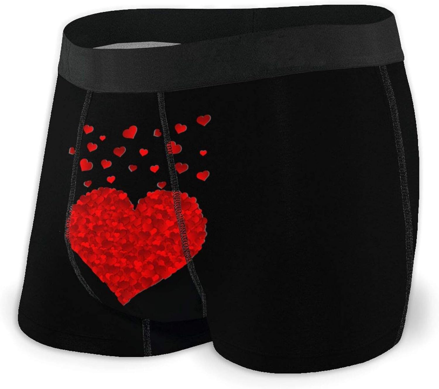 Beautiful Red Heart Valentine's Day Men Breathable Boxer Brief Stretchy