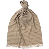 Glen Isla 100% Cashmere Summer Lightweight Scarf/Shawl - Natural Beige | Made In Scotland