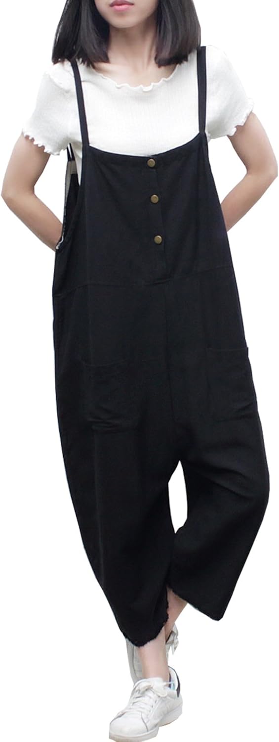 loose fitting women's overalls