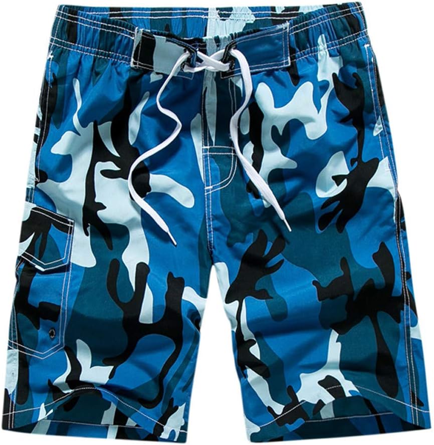 Sonnena Men's Swimming Trunks Quick Dry Board Shorts Casual Camouflage Printing Beach Swim Shorts