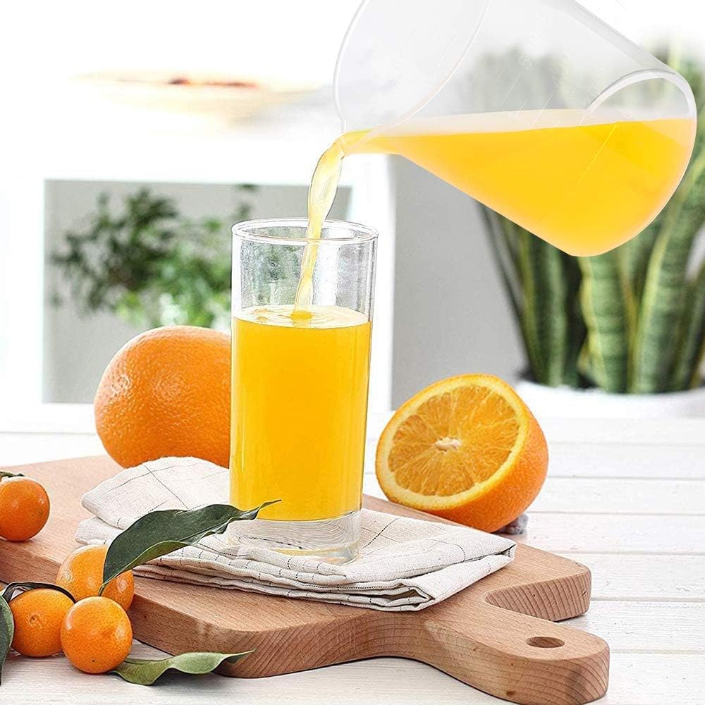 Surflyee Plastic Measuring Jugs Set, 3-Piece, Transparent, 250ml, 500ml, 1000ml, Heat-Resistant, BPA-Free, Kitchen Measuring Jugs - Image 3