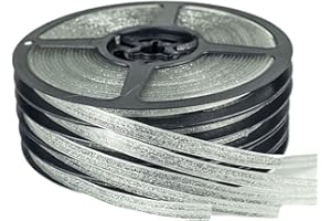 JACKLOVE Self-Adhesive PU Caulk Tape - Waterproof Caulk Strip for Bathroom, Kitchen, and Toilet (7.5mm Width,236 Inch/roll) (Silver)