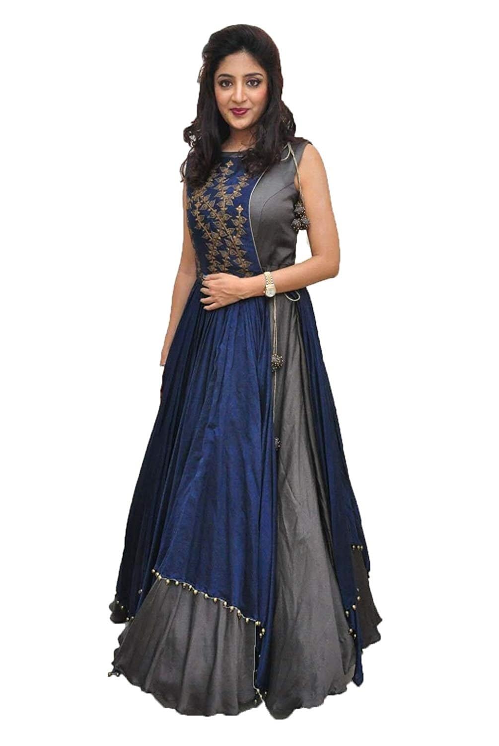 sojitra enterprise women's banglory embroidered gown with jacket