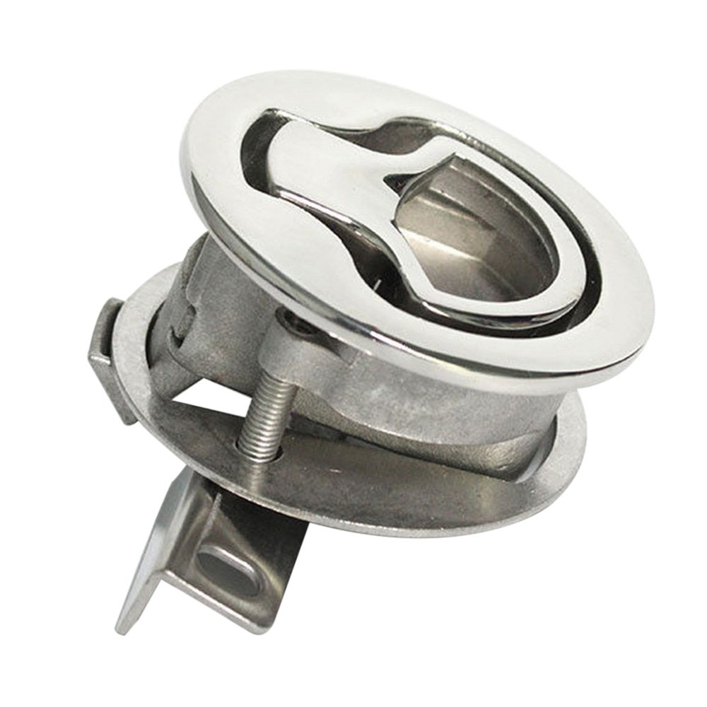 2 Chrome Marine Pull Latch Hatch Boat Gimiton Flush Locking Non Hatch Deck Round 316 Steel Stainless Latch Slam Pull Deck Hardware Convenient Www Klevering Com