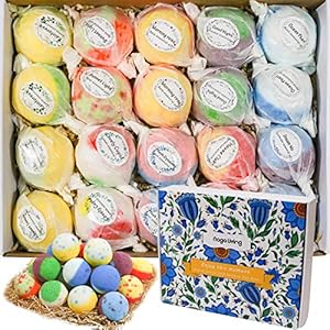 Bath-Bombs-Gift-Set-20-Handmade-Organic-Bubble-Bath-Bombs-Wonderful-Fizz-Effect-Bath-Gift-For-Valentines-Day-Christmas-Any-Anniversaries Bath Bombs Gift Set, 20 Handmade Organic Bubble Bath Bombs, Wonderful Fizz Effect Bath Gift For Valentine’s Day…