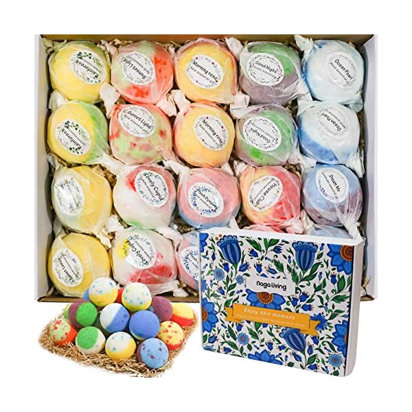 Bath-Bombs-Gift-Set-20-Handmade-Organic-Bubble-Bath-Bombs-Wonderful-Fizz-Effect-Bath-Gift-For-Valentines-Day-Christmas-Any-Anniversaries Bath Bombs Gift Set, 20 Handmade Organic Bubble Bath Bombs, Wonderful Fizz Effect Bath Gift For Valentine’s Day…