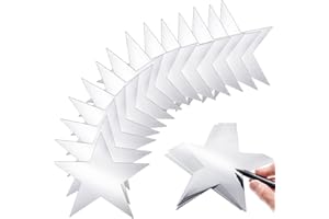 FOBSME 120 Pieces Stars Cutouts Silver Double Printed Star Cutouts Aluminum Foil Paper Star Confetti Cutouts 6 Inch Large Glitter Stars Decorations for Bulletin Board Classroom Wedding Wall Party Supplies