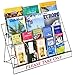 Countertop Display Rack for Literature, 4 Open Tiers Work with Magazines and Brochures, Each Level Holds up to (3) 8.5x11 Magazines - Black Wire