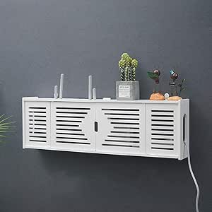 AFEO-TV Soporte de Pared Estante Flotante WiFi Router Cable de