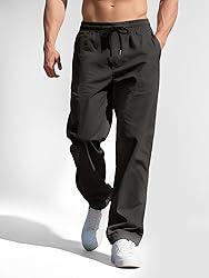 Comdecevis Mens Casual Baggy Cargo Pants Relaxed