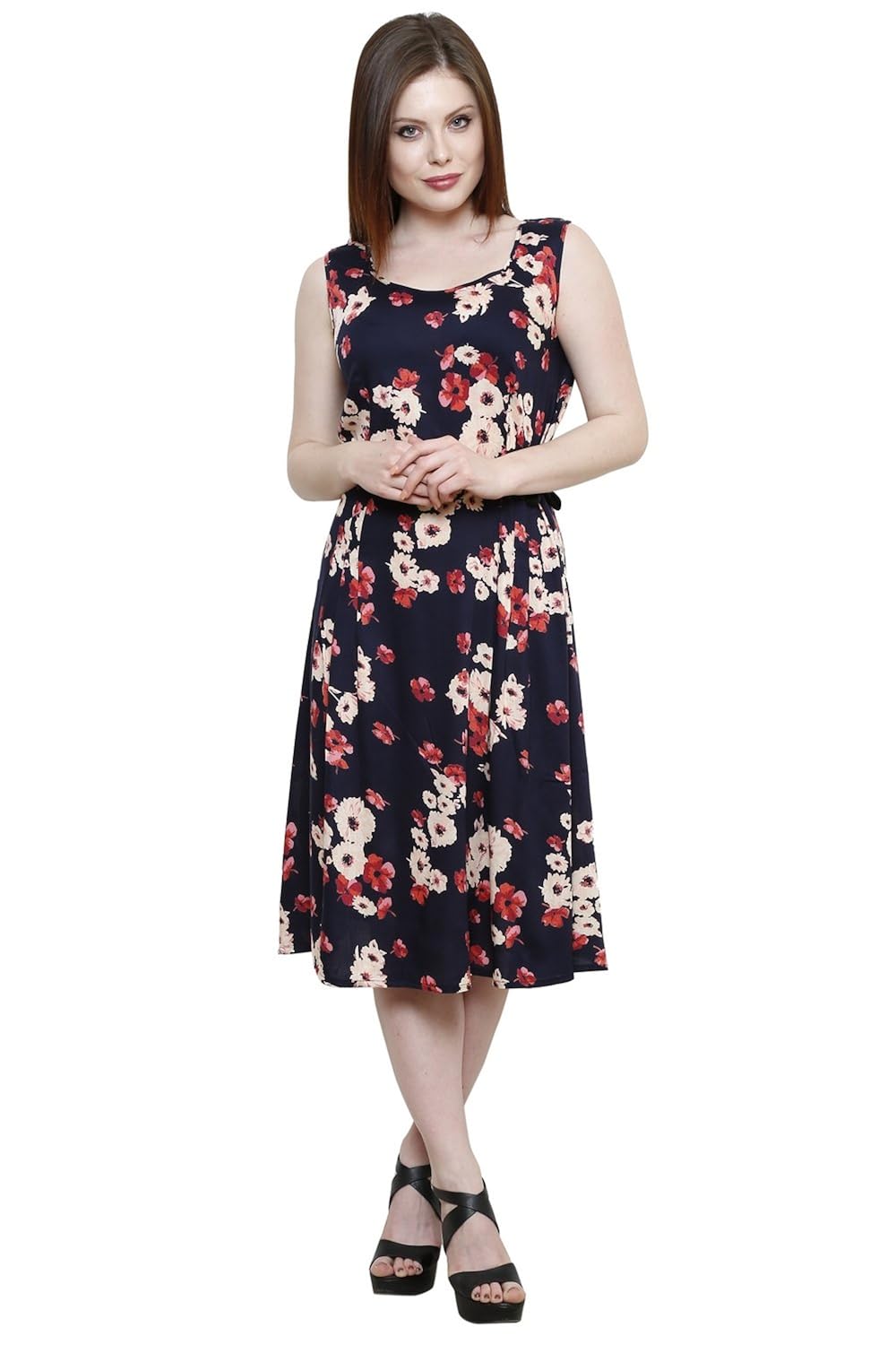 vastrasutra women's rayon dress (multicolour)