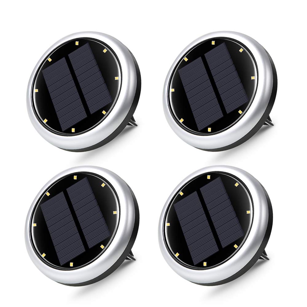 Innoo Tech Solar Lights, 4PCS Solar Floor Lights Outdoor Solar Ground Lights IP65 Waterproof Outdoor LED Solar Path Lights for Lawn Pathway Patio Garden