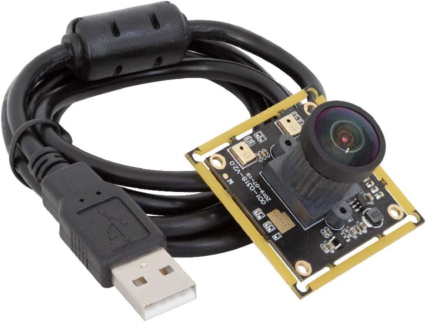 Arducam 1080P Low Light WDR Ultra Wide Angle USB Camera Module for Computer, 2MP CMOS IMX291 160 Degree Fisheye Mini UVC USB2.0 Webcam Board with Microphone, 3.3ft Cable for Windows Linux Mac OS