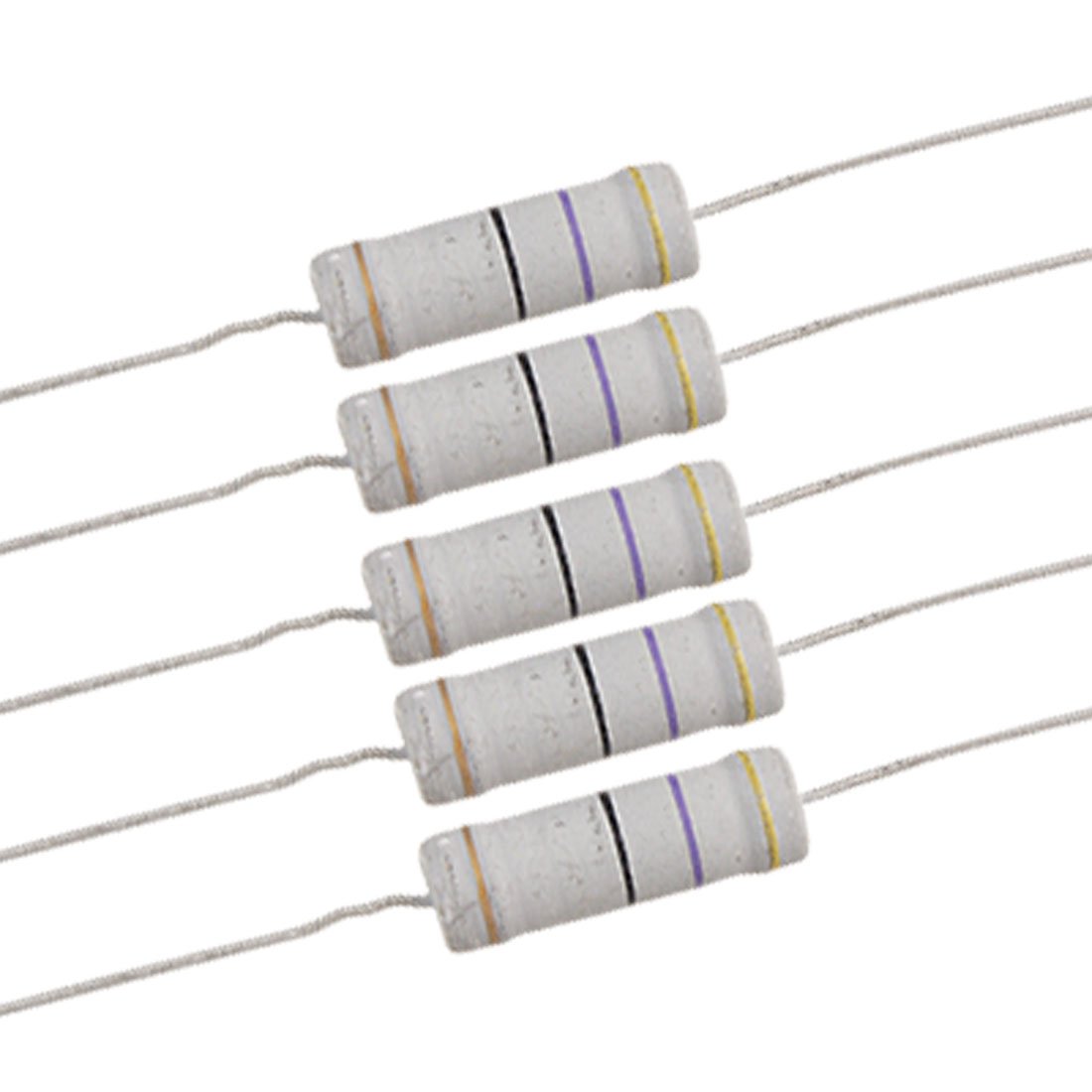 sourcingmap 10 x 5W 700V 47 ohm 47R Metal Oxide Film Resistors