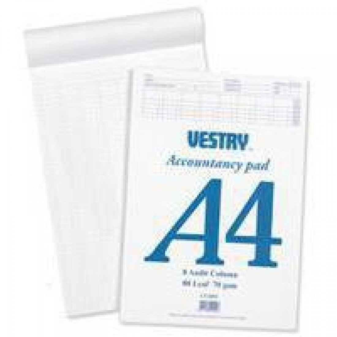Vestry Accountants Pad 8 Cash Column 80gsm Leaf A4 Ref CV2064