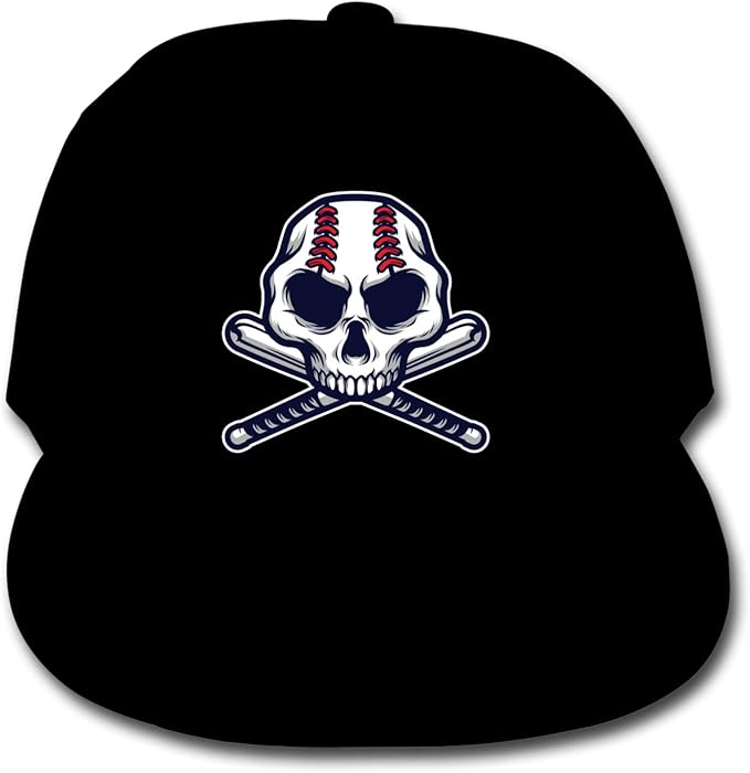 RISETRIAL Skull with Crossed Baseball bat Boys Girls Fashion Baseball Cap Adustable
