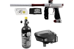Maddog Empire Mini GS Electronic Full Auto Paintball Gun Marker w/ 48/3000 HPA Paintball Tank & Empire Halo Too Electronic Paintball Loader Starter Package