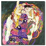 Trademark Fine Art Virgins by Gustav Klimt Canvas Wall Art, 24x24-Inch