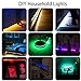 WenTop Led Strip Lights Waterproof USB Powered 5V 5050 RGB Black Strip Light 6.56ft(2M) 60leds Flexible Tape Light with RF Remote Controller for TV Back Lighting, PC Case, Desk, Trucks,Under Cabinet