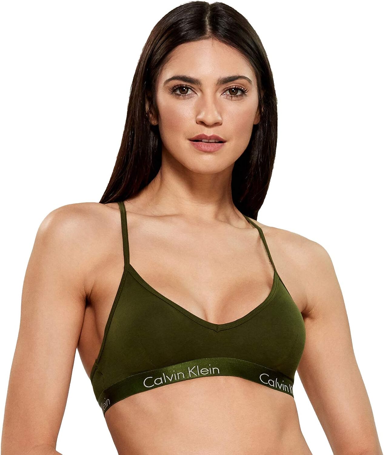 Calvin Klein Women's Motive Cotton Lightly Lined Bralette at  Women’s Clothing store