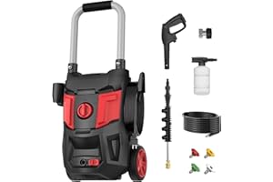 DGIVOVO Electric Pressure Washer - 4200 PSI Max 2.8 GPM 35ft Power Cord 20ft Pressure Hose Power Washer Powered Soap Tank 4 Different Tips