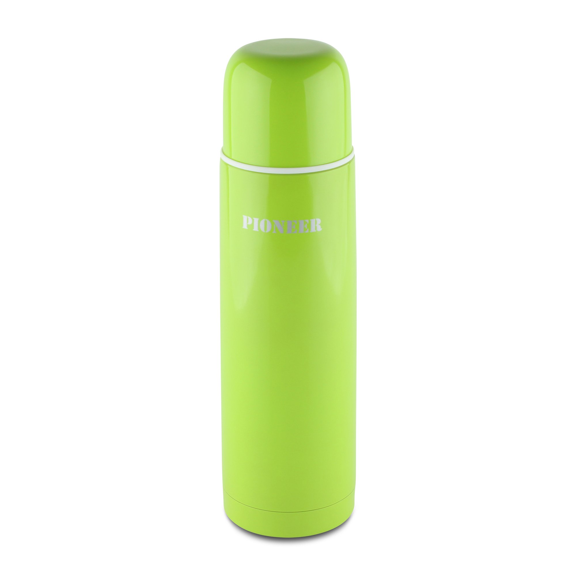 Pioneer Flasks Vacuum Insulated Travel Flask, BPA Free 18/10 Stainless Steel Leakproof Travel Mug, Sweat Free Double Walled Design, 0.5L 500ml, Green — image 1