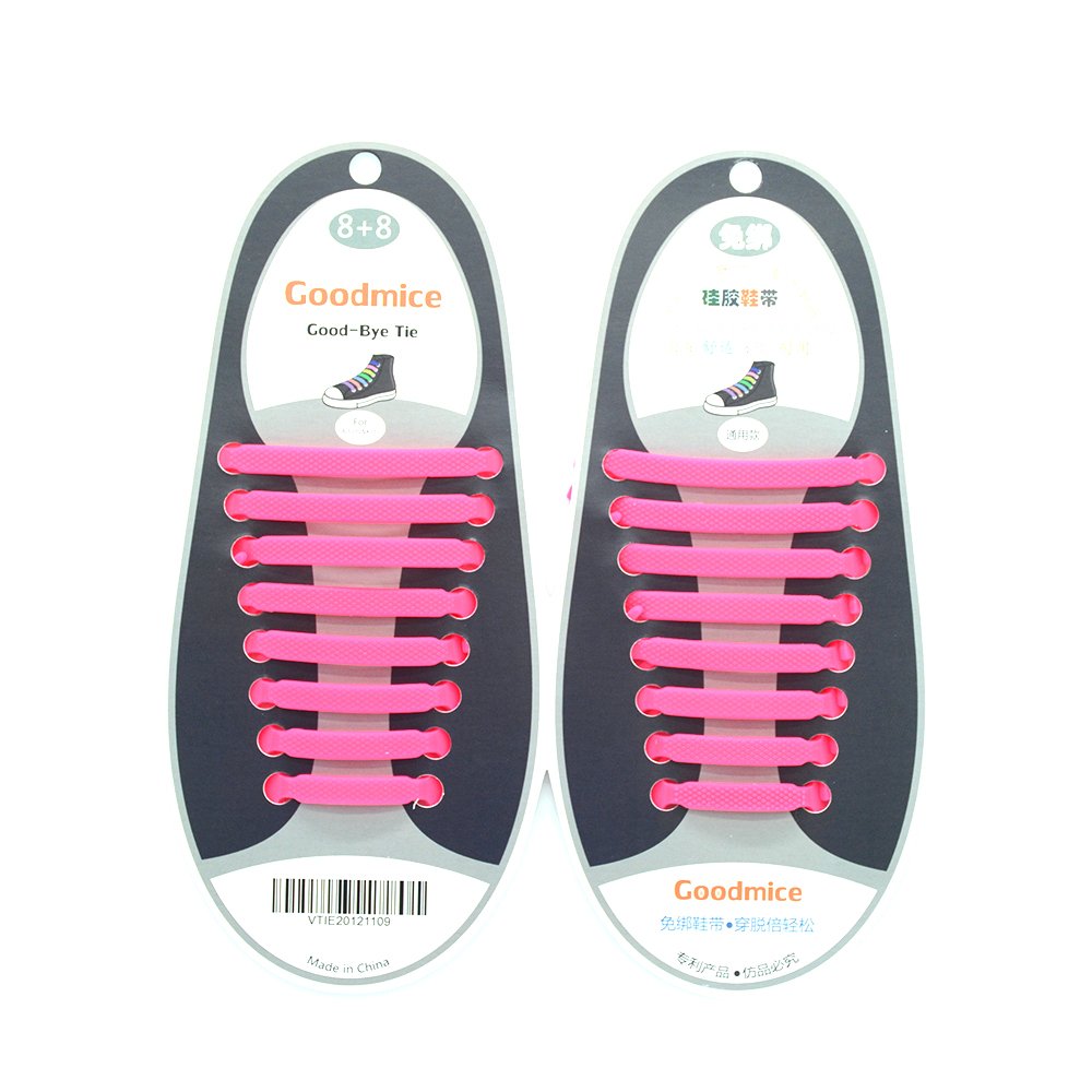 16pcs New Design Convenient No Tie Shoelaces Set Silicone Elastic Shoe Lace