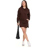 Hoodie Dress for Women – Trendy Pullover Long Fleece Oversized Sweatshirt Dresses for Women 2025 with Pockets, Split Hem