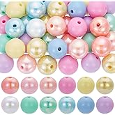 SUNNYCLUE 1 Box 12 Colors 72Pcs 16mm Opaque Round Beads Big Bubblegum Beads Bulk Chunky White Pink Plastic Macaron Balls Acrylic Beads for Beadable Pens Bracelets Necklaces Supplies Women Adult