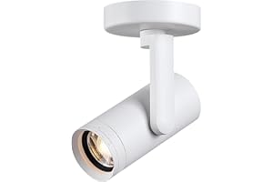 Opulux 12W LED Dimmable Zoomable Ceiling Spotlight Indoor – Adjustable Wall Surface Mount Accent Light for Home Corridor, Picture, Plants & Painting | Warm White 3000K CRI 97, Flicker-Free, White