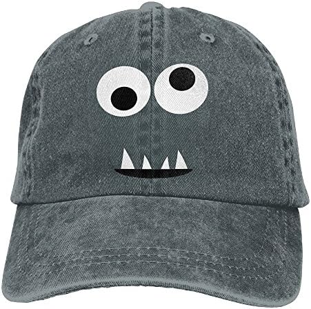 Wohio Adorable Two Eyed Monster Face Summer Caps One Size Fit All Asphalt