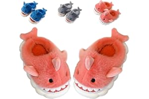 Fiedaz Boys Girls Shark Slippers Kids House Cute Slippers for Toddler Plush Warm Slippers Non-Slip Indoor bedroom Winter Shoes