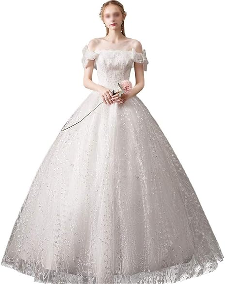 Amazon Co Jp 花嫁ワンピース 結婚式ドレス レディースチューブトップウェディングドレス一緒にシンプルなスーパーフェアリーレース薄い ウェディングドレスハンドメイド フォーマルドレス 色 白 Size M ホーム キッチン