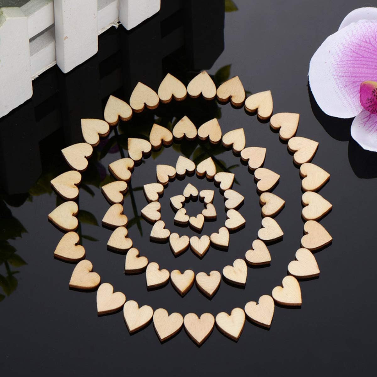 Mixed Holzherzen für DIY Basteln Kunsthandwerk Weihnachten Hochzeit