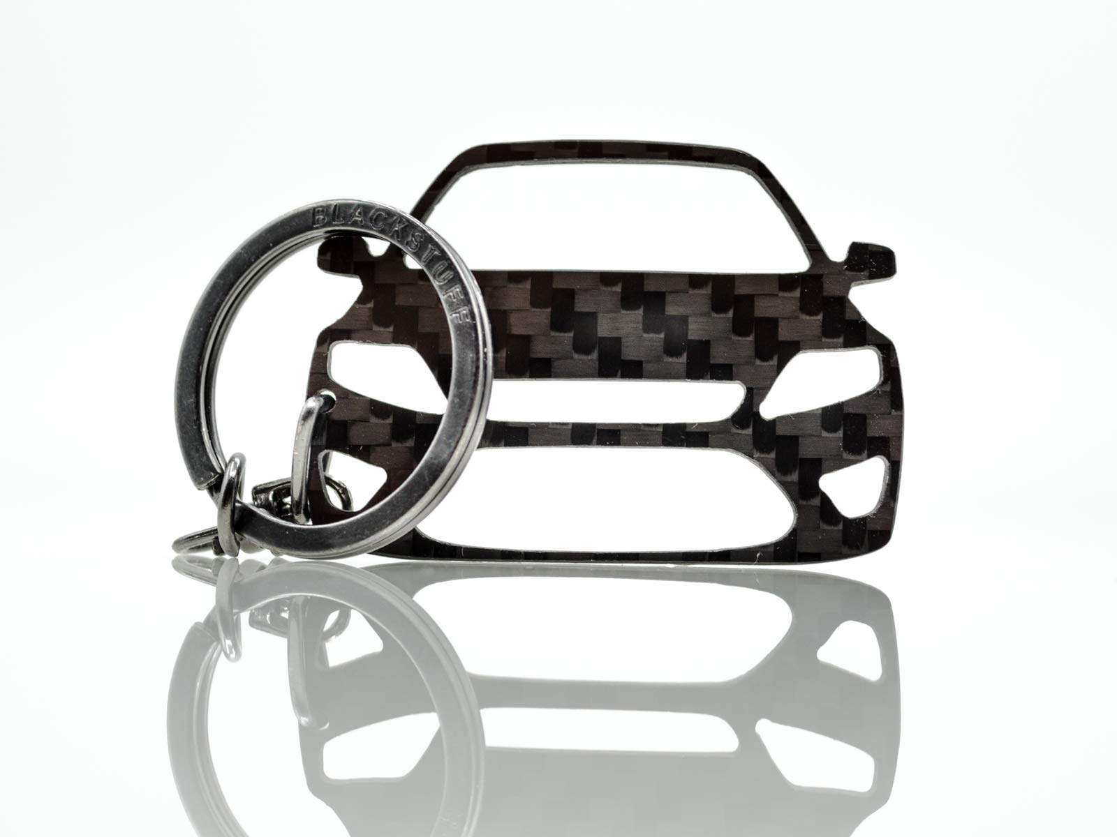 BlackStuff Carbon Fiber Keychain Keyring Ring Holder Compatible with Mondeo MK4 2007-2014 BS-186