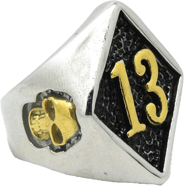 Vintage Golden Biker Skull Ring 316L Stainless Steel Men Boy Cool