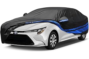 ATHUPEAD 10-Layer for Toyota Corolla Car Cover Waterproof All Weather for Automobiles, Outdoor Full Exterior Covers Rain Snow UV Protection with Door Zipper, Fit for Toyota Corolla 2000-2024