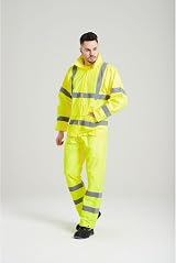 Portwest H441 Waterproof Hi Vis Rain Trousers Yellow Large view 4