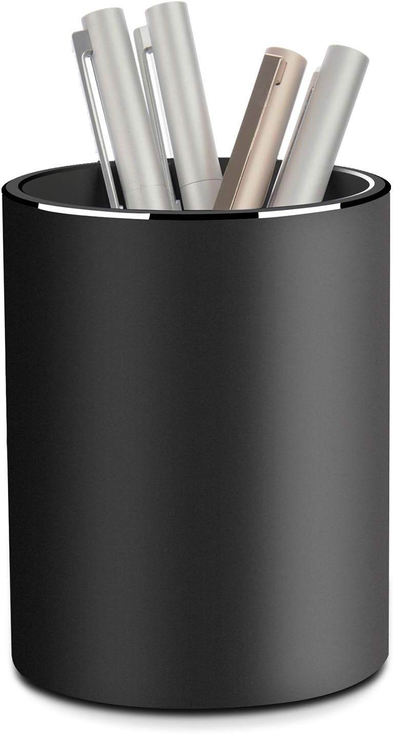Vaydeer Metal Pen and Pencil Holder Made of Aluminum Desk Storage Large Capacity Makeup Brush Holder for Office, Classroom, Home Black: Home Improvement