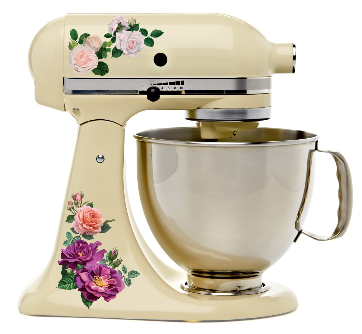 Beautiful Garden Rose Full Color Kit Mixer Machine Art Wrap