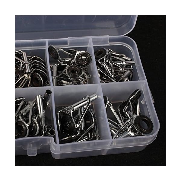 Goture-Saltwater-Fishing-Rod-Tip-Stainless-Steel-Guides-Rings-Repair-Kit-DIY-Variety-of-Sizes-Spinning-Pole-Accessories