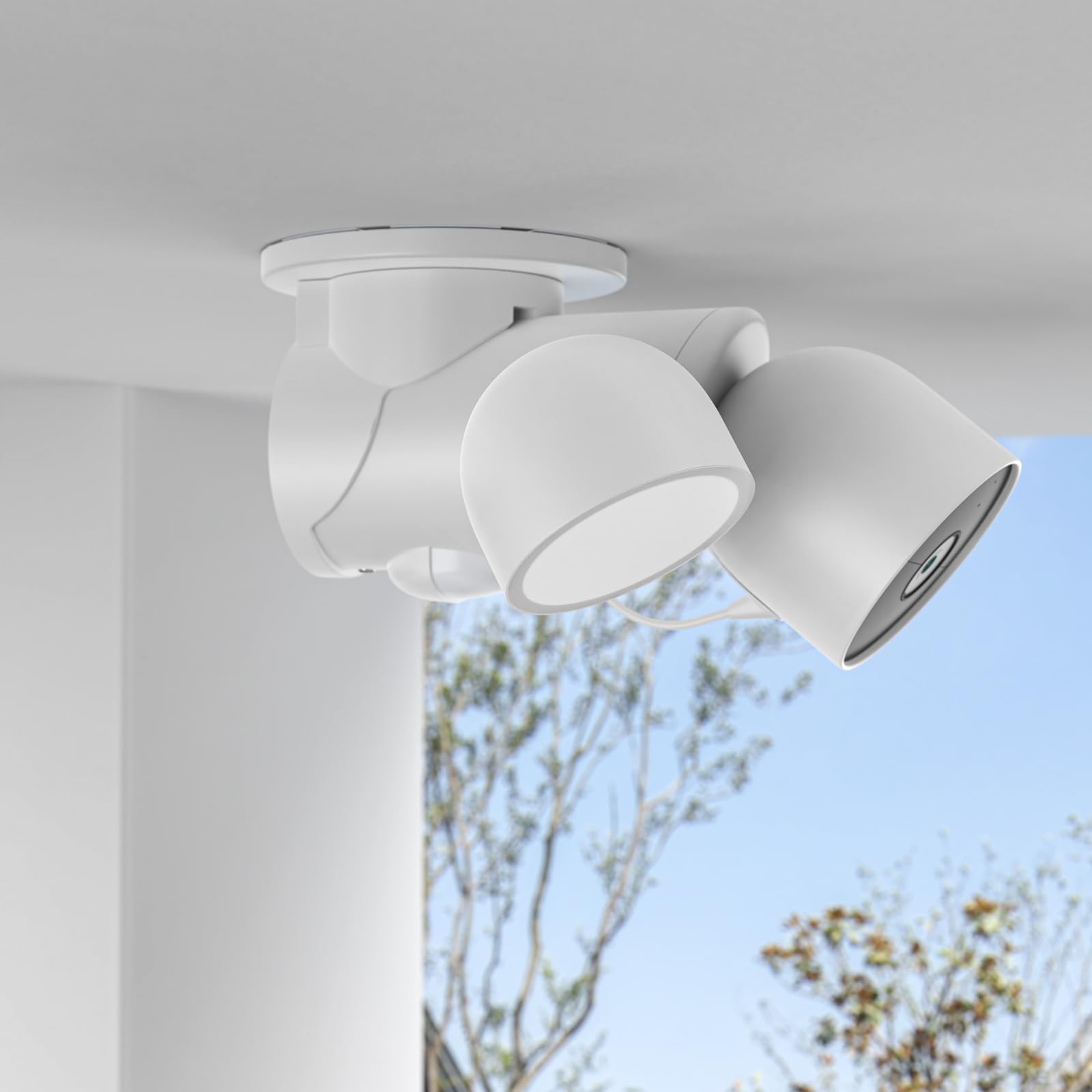 Eave Mount for Google Nest Cam with Floodlight Outdoor Camera - ABS Stability Protective Case Google Nest Flood Light Camera Outdoor Eave Mount