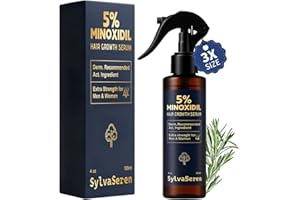 5% Minoxidil Spray for Hair Growth - Men & Women, Hair Thinning & Receding Hairline Treatment, with Rosemary for Faster & Thi